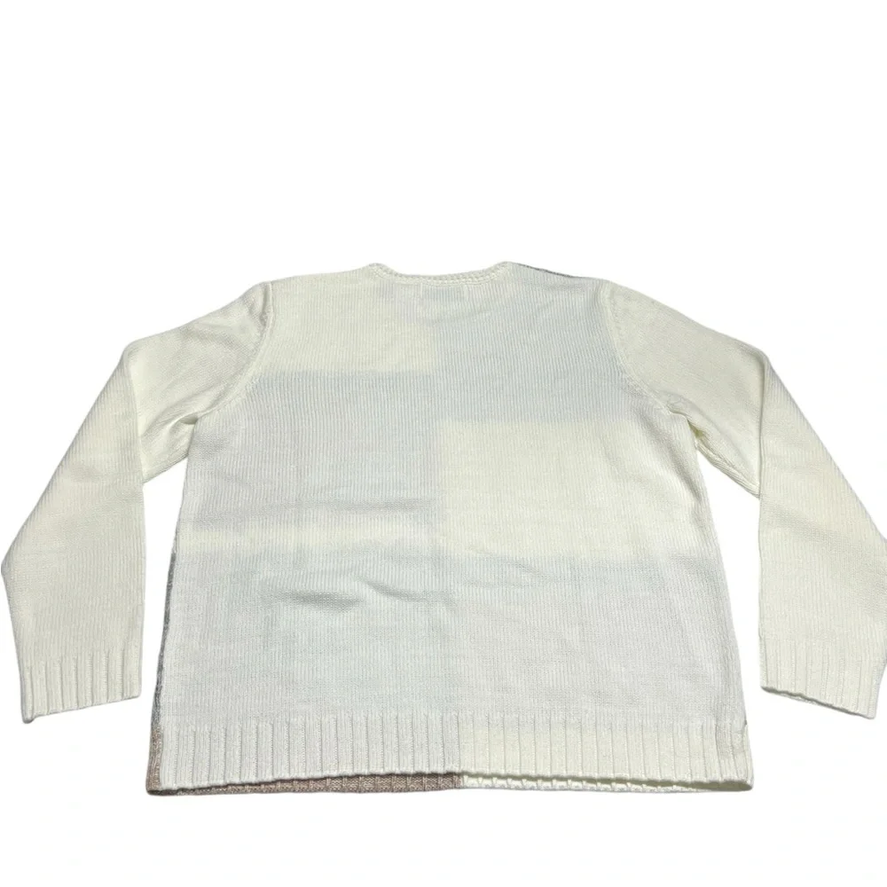 Alfred Dunner - Women’s Acrylic Colorblock Cable Knit Sweater Sz. MD/LG